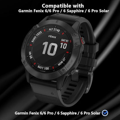 for Garmin Fenix 6/6 Pro / 6 Sapphire / 6 Pro Solar Screen Protector, Non-Tempered Glass Flexible Protection 3-Pack, HD Clear Protective Film - size: for Fenix 6/6 Pro / 6 Sapphire / 6 Pro Solar
