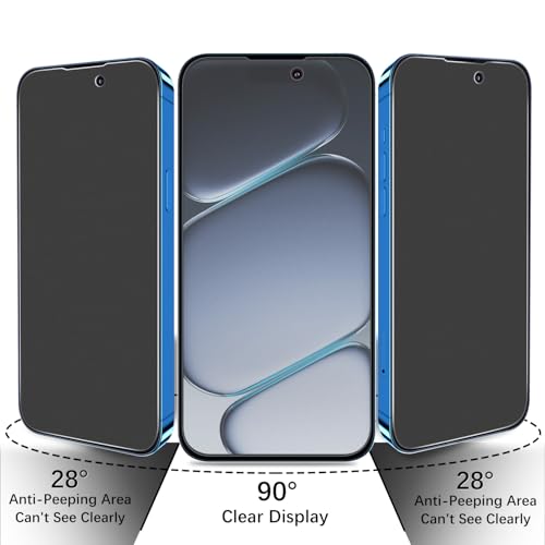 2 Pack Matte Privacy Screen Protector for iPhone 15 Pro Max - size: iPhone 15 Pro Max 6.7-Inch
