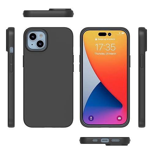 CoverON Designed for Apple iPhone 15 Case, Minimal Lightweight Slim TPU Rubber Flexible Skin Cover Thin Protective Silicone Sleeve Compatible with iPhone 15 (6.1) Phone Case Black - color: Black