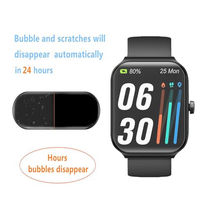 Screen Protector Compatible for TOOBUR IDW16 Smart Watch 1.95" (6 PACK) Flexible Full Coverage TPU Film Compatible for OCTANDRA SmartWatch