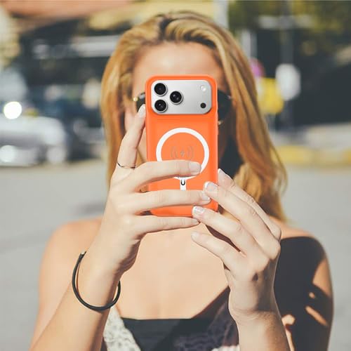 Battery Case for iPhone 17 Pro Max, Upgraded 12000mAh Pack Rechargeable Charger Case with Wireless Charging Compatible for iPhone 17 Pro Max (6.9 inch) External Battery Charging Cover (Orange) - size: iPhone 17 Pro Max-Orange