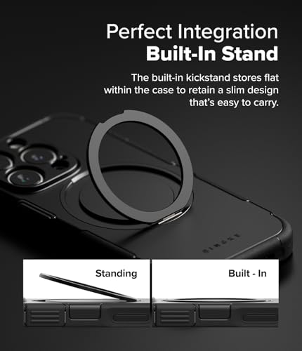 Ringke for iPhone 16 Pro Case [Alles Black] | Compatible with MagSafe, 360° Rotating Kickstand, Camera Control Capture Button Protection, Powerful Magnet - color: Black, size: iPhone 16 Pro