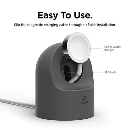 elago W2 Charger Stand for All Apple Watch Series - color: Dark Grey