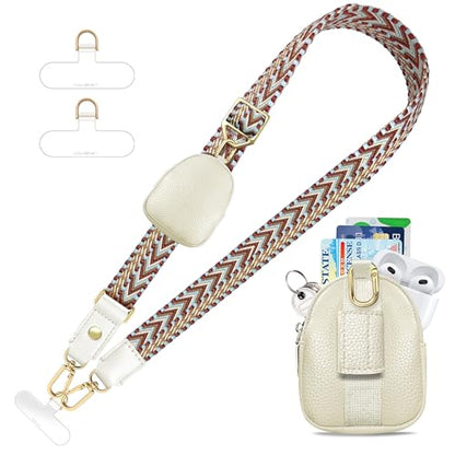 UKON Phone Lanyard Crossbody Phone Strap Widen Neck Strap Adjustable Shoulder Strap with Premium Hardware Hook Bag Strap (Red) - color: Red
