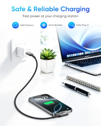10Gbps Android Auto USB C Cable, 1FT Right Angle CarPlay USB Cable Black - color: Black, size: 1ft