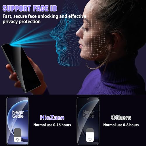 For One Plus 15R 5G Privacy Screen Protector (2+2 Pack) - size: One Plus 15R 5G 2+2