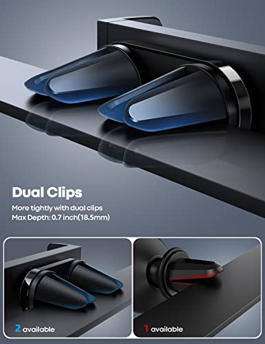 Lamicall Car Vent Phone Mount Two Grips Design Phone Holders for Your Car - color: 1-Black