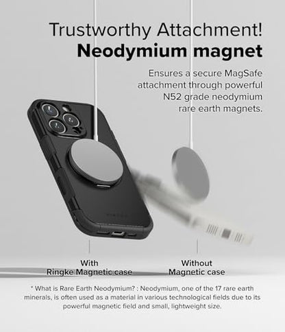 Ringke for iPhone 16 Pro Max Case [Alles Black] | Compatible with MagSafe, 360° Rotating Kickstand, Camera Control Capture Button Protection, Powerful Magnet - color: Black, size: iPhone 16 Pro Max