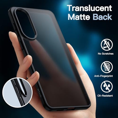 JETech 5 in 1 Matte Case for Samsung Galaxy S25 Edge, Black - color: Black, size: S25 Edge