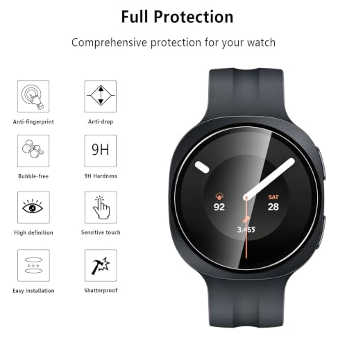 6-Pack Tempered Glass for Samsung Galaxy Watch 9 44mm Watch Screen Protector, 9H Hardness HD Clear Anti-Scratch Tempered Glass Protection Film for Galaxy Watch9 44mm, Bubble Free Anti Scratch - size: Galaxy Watch 9 44mm