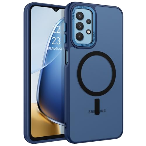 GUAGUA for Samsung Galaxy A32 Case Compatible with MagSafe Galaxy A32 Magnetic Cases Slim Translucent Matte Skin Feeling Shockproof Protective Anti-Scratch Phone Case for Samsung A32 5G 6.5'', Blue - color: Blue, size: for Samsung A32 5G
