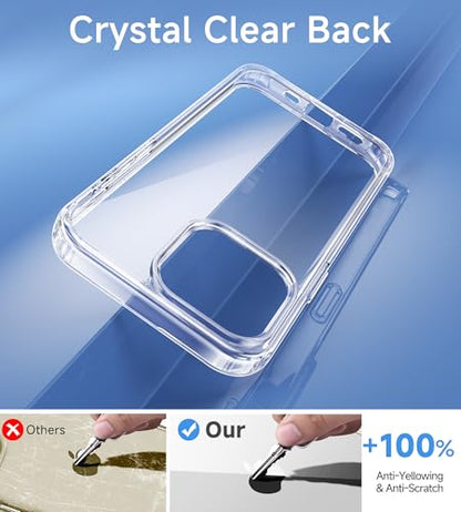 USLAI Case for iPhone 13 Pro, Anti-Yellowing, Crystal Clear Back, Shockproof & Military‑Grade Drop Protection - Transparent - color: Clear, size: iPhone 13 Pro