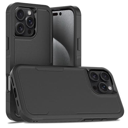 Heavy‑Duty Rugged Anti‑Drop Shockproof Protective Phone Case for iPhone 16 Pro Max, Durable Protective Shell, Black - color: Black, size: iPhone 16 Pro Max