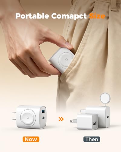 TESSAN Charging Blocks for Apple Watch Charger, USB C Charger Block 3-in-1 - color: White