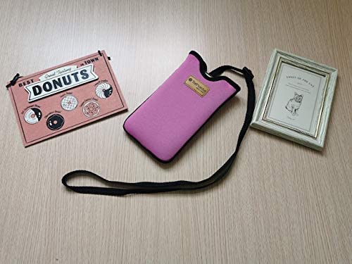 Tainada Neoprene Neck Cell Phone Sleeve Pouch w/Belt Loop Holster (Pink) - color: Pink