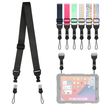 FIEIL Universal Shoulder Strap, Replacement Nylon Neck Lanyard, Comfortable Adjustable Shoulder Strap for iPad, Camera, Crossbody Bag, Binocular, Tablet (Black) - size: 1 Pack Black