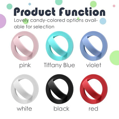 Magnetic Silicone Ring Grip Phone Holder, Rotating Finger Loop Ring Grip Holder, Soft and Portable, Strong Magnetic Attraction, Compatible with Magsafe for iPhone and Samsung Case (Cyan) - color: Cyan