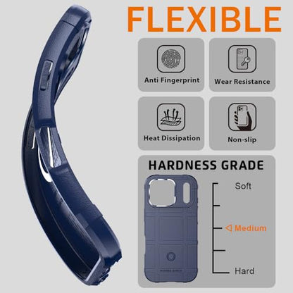 Rugged Shield Compatible with MagSafe Case for iPhone 17 Pro (6.3"), 8ft Military Drop Proof, Wear Resistant Tactical Cover, Navy Blue - color: Navy Blue-M, size: iPhone 17 Pro