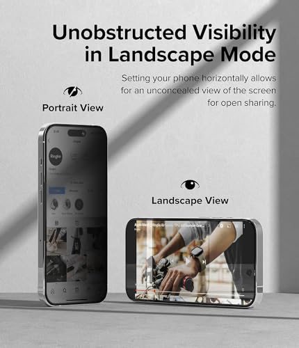 Ringke for iPhone 15 Pro Max Screen Protector [Privacy Glass] - size: iPhone 15 Pro Max