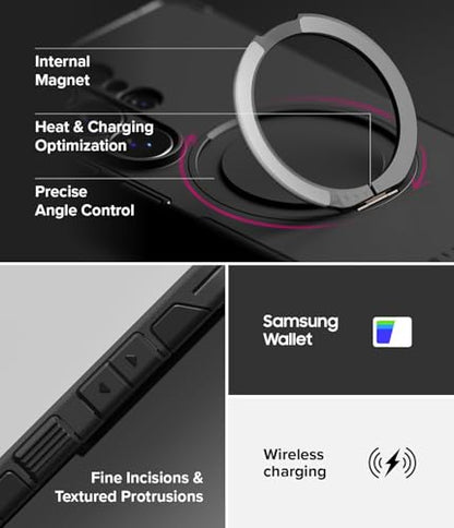 Ringke for Samsung Galaxy S26 Ultra Case [Alles Black] | Compatible with MagSafe, 360° Rotating Kickstand, Enhanced Camera Lens Protection, Powerful Magnet - color: Black, size: Galaxy S26 Ultra