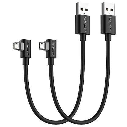 Right Angle Micro USB Cable 1FT [2 Pack], 18W Reversible USB Micro Cable - size: 1FT