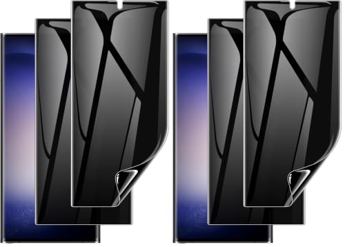 LYWHL 4 Pack for Samsung Galaxy S23 Ultra Privacy Screen Protector [Not Glass], Anti-Spy Full Adhesive Flexible Film for Galaxy S23 Ultra 6.8”, Compatible Fingerprint - Black - size: Samsung Galaxy S23 Ultra (Pack of 2)