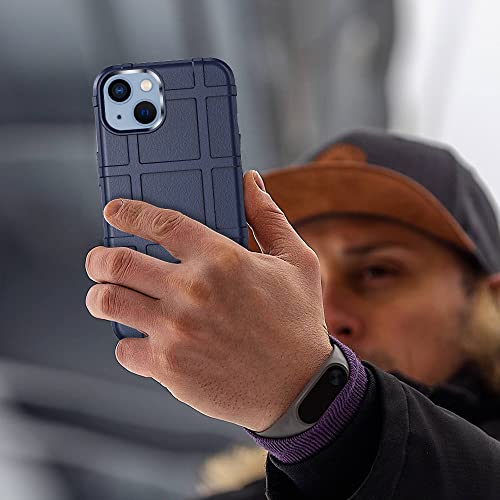 Rugged Shield 8ft Drop Proof TPU Thick Armor Tactical Protective Case Compatible with iPhone 14 (6.1 inches) - Navy Blue - color: Navy Blue, size: iPhone 14