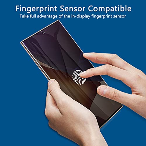 LYWHL [2+2 Pack for Samsung Note 20 Ultra Privacy Screen Protector, [Support Fingerprint ID] Anti-Spy Black Full Adhesive Flexible Film + Camera Lens Glass Protector for Galaxy Note 20 Ultra