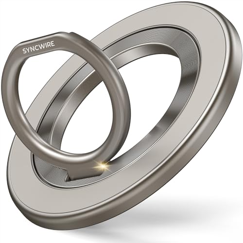 SYNCWIRE for MagSafe Phone Grip, Magnetic Phone Ring Holder - color: Titanium
