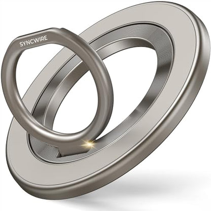 SYNCWIRE for MagSafe Phone Grip, Magnetic Phone Ring Holder - color: Titanium