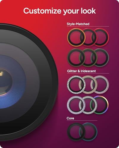 ZAGG iPhone Camera Lens Protector for iPhone Air - Black, Camera Ring, Maximum Impact & Scratch Protection, Anti-Reflective Technology, Smudge-Resistant, Precise Fit, Glass Elite - color: Black