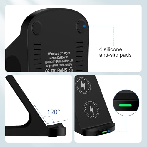 15W Samsung Wireless Charger Fast Charging Stand for Galaxy S26 Ultra S26+