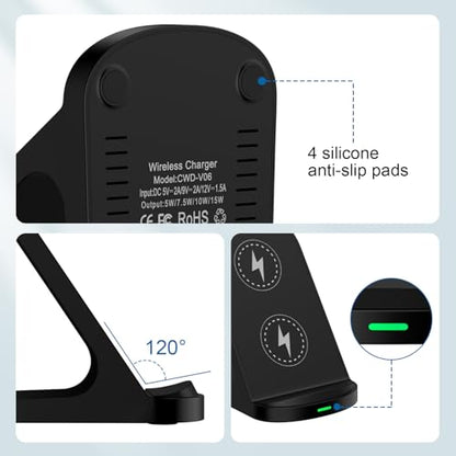 15W Samsung Wireless Charger Fast Charging Stand for Galaxy S26 Ultra S26+