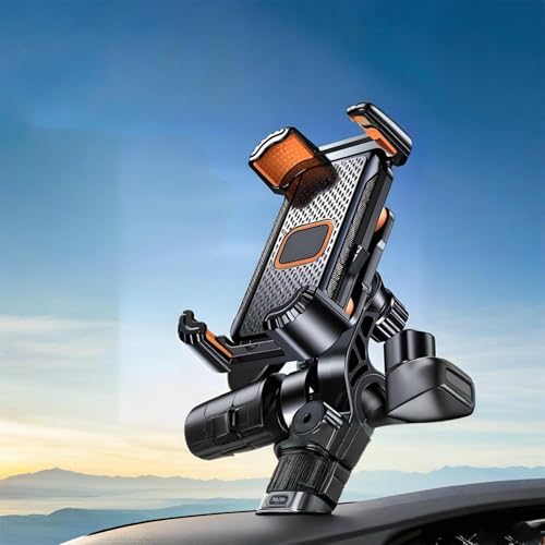TIANLIN Motorcycle Phone Mount Holder Dual Vibration Dampener Anti-Shock
