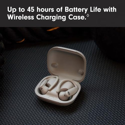 Beats Powerbeats Pro 2 - Wireless Noise Cancelling Workout Earbuds with Secure- Fit Earhooks, Up to 45-Hour Battery with Charging Case, Sweat & Water Resistant, Heart Rate Monitoring - Quick Sand - color: Quick Sand, style: Powerbeats Pro 2