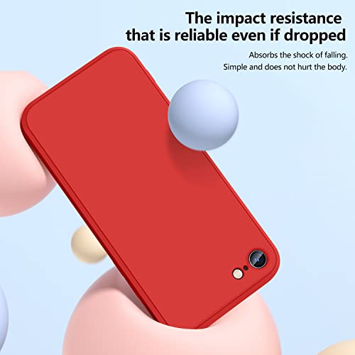 Compatible with Samsung Galaxy S9 Case 5.8 inch,Soft Touch Red | Liquid Silicone Full-Body Protective Case,Neck Lanyard Strap,Non-Yellowing Dropproof Protective Cover Thin,Red(1-119) - color: Red