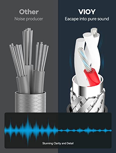 VIOY Headphone Extension Cable 10 FT, 3.5mm Male to Female Braided Aux Cord - size: 10FT