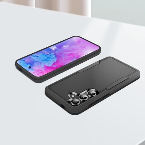 Designed for Samsung Galaxy A15 Case, Black Dual Layer, Heavy Duty Shockproof Tough Rugged Protective Cover for Galaxy A15 5G 6.5-inch, Black - size: for Samsung Galaxy A15