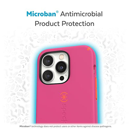 Speck iPhone 14 Pro Max Case - Slim, Drop Protection, Scratch Resistant, Soft Touch, Dual Layer, Digital Pink/Energy Red CandyShell Pro - color: Digital Pink/Energy Red