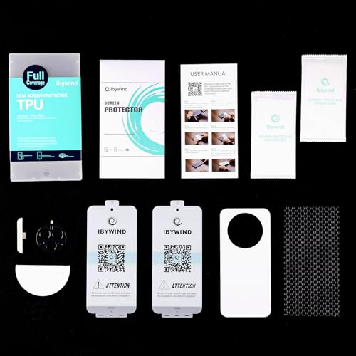 Ibywind for Realme 14 Pro 5G Screen Protector,2-Pack,Hydrogel Film with Camera Lens Protector,Easy Installation Tool,Bubble-Free,Fingerprint Unlock Compatible,Anti-Shatter,Anti-Scratch - size: Realme 14 Pro 6.77 inch