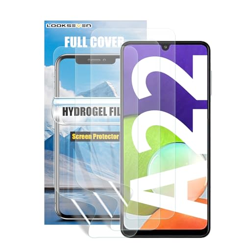 LOOKSEVEN 3 Pack Hydrogel Film For Samsung Galaxy A22 4G 6.4 inch - size: Galaxy A22 4G (6.4 inch)