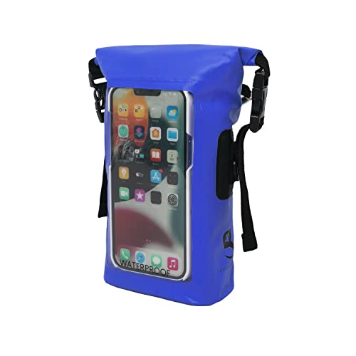 geckobrands Waterproof Phone Tote with 2L Dry Bag and Adjustable Strap – Protect Your Phone and Valuables While on The Go Royal Blue - color: Royal Blue