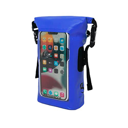 geckobrands Waterproof Phone Tote with 2L Dry Bag and Adjustable Strap – Protect Your Phone and Valuables While on The Go Royal Blue - color: Royal Blue
