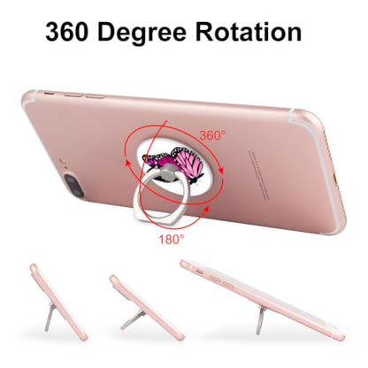 Bonoma Cell Phone Ring Holder,3-Pack 360 Degree Rotating Butterfly - color: Butterfly