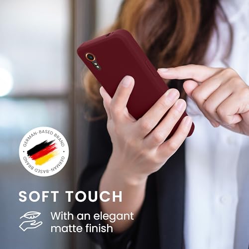 kwmobile Case Compatible with Samsung Galaxy Xcover7 Case - Soft Slim Protective TPU Silicone Cover - Bordeaux Violet - color: bordeaux violet