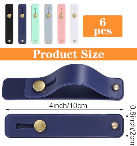 6 Pcs 4-Inch Silicone Phone Strap, Universal Phone Strap Phones Case Grip