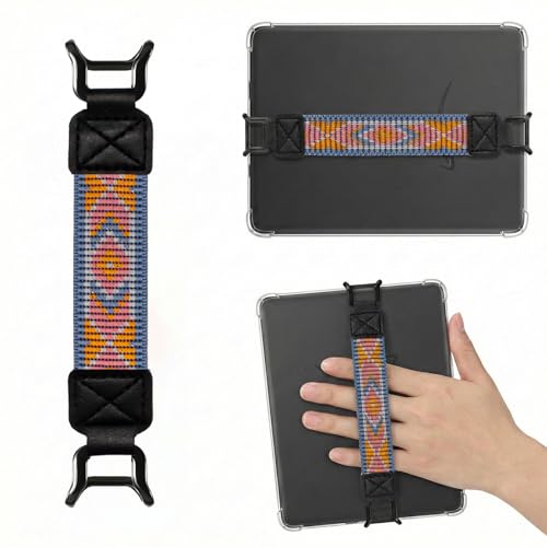 Threetols Hand Strap for Kindle Accessories High-Elasticity Versatile Hand Strap Lightweight Finger Grip Holder（Blue - color: style 3
