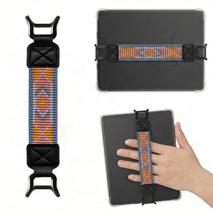 Threetols Hand Strap for Kindle Accessories High-Elasticity Versatile Hand Strap Lightweight Finger Grip Holder（Blue - color: style 3