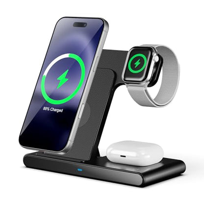 Wireless Charger Fast Charging Station 3 in 1 Charger Stand Desk
