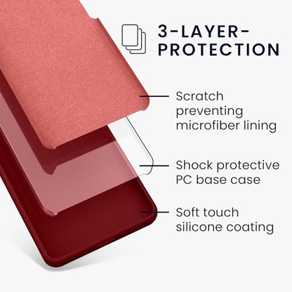 kwmobile Case Compatible with Google Pixel 7 Pro Case - TPU Silicone Phone Cover with Soft Finish - Rhubarb Red - color: Rhubarb Red, size: Pixel 7 Pro